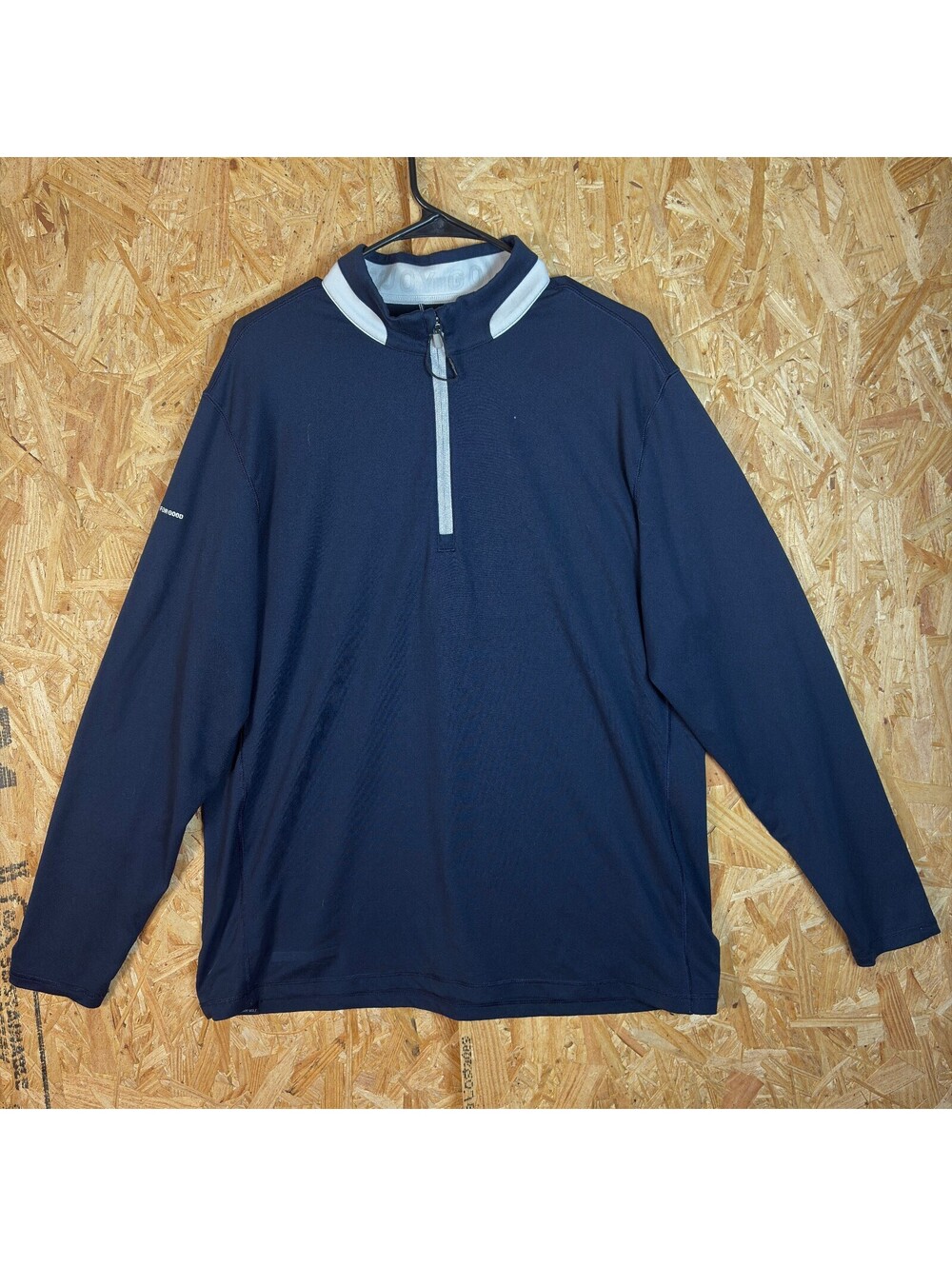 Navy Puma Quarter Zip Long Sleeve Top
